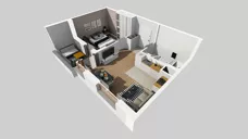 2 pokoje, mieszkanie 42,24 m², piętro 1, oferta nr E/1, Apartamenty Literacka bud. E i F, Warszawa, Bielany, Piaski, ul. Literacka