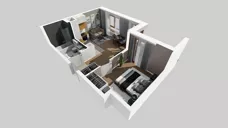 2 pokoje, mieszkanie 42,24 m², piętro 1, oferta nr E/1, Apartamenty Literacka bud. E i F, Warszawa, Bielany, Piaski, ul. Literacka