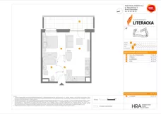 2 pokoje, mieszkanie 37,17 m², piętro 1, oferta nr E/80, Apartamenty Literacka bud. E i F, Warszawa, Bielany, Piaski, ul. Literacka