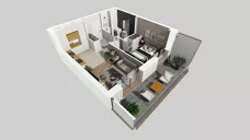 2 pokoje, mieszkanie 37,17 m², piętro 1, oferta nr E/80, Apartamenty Literacka bud. E i F, Warszawa, Bielany, Piaski, ul. Literacka