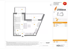 2 pokoje, mieszkanie 36,90 m², piętro 1, oferta nr E/82, Apartamenty Literacka bud. E i F, Warszawa, Bielany, Piaski, ul. Literacka