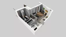 2 pokoje, mieszkanie 36,90 m², piętro 1, oferta nr E/82, Apartamenty Literacka bud. E i F, Warszawa, Bielany, Piaski, ul. Literacka