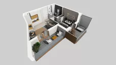 2 pokoje, mieszkanie 37,03 m², piętro 2, oferta nr E/89, Apartamenty Literacka bud. E i F, Warszawa, Bielany, Piaski, ul. Literacka