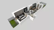 2 pokoje, mieszkanie 44,01 m², parter, oferta nr E/147, Apartamenty Literacka bud. E i F, Warszawa, Bielany, Piaski, ul. Literacka