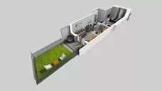 2 pokoje, mieszkanie 44,01 m², parter, oferta nr E/147, Apartamenty Literacka bud. E i F, Warszawa, Bielany, Piaski, ul. Literacka