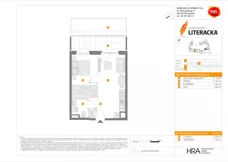 2 pokoje, mieszkanie 37,29 m², piętro 2, oferta nr E/87, Apartamenty Literacka bud. E i F, Warszawa, Bielany, Piaski, ul. Literacka