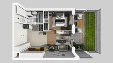 2 pokoje, mieszkanie 37,29 m², piętro 2, oferta nr E/87, Apartamenty Literacka bud. E i F, Warszawa, Bielany, Piaski, ul. Literacka