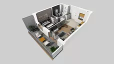 2 pokoje, mieszkanie 39,23 m², piętro 1, oferta nr E/181, Apartamenty Literacka bud. E i F, Warszawa, Bielany, Piaski, ul. Literacka
