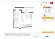 2 pokoje, mieszkanie 37,09 m², piętro 1, oferta nr F/7, Apartamenty Literacka bud. E i F, Warszawa, Bielany, Piaski, ul. Literacka