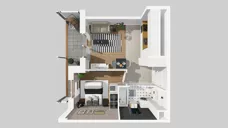 2 pokoje, mieszkanie 37,09 m², piętro 1, oferta nr F/7, Apartamenty Literacka bud. E i F, Warszawa, Bielany, Piaski, ul. Literacka