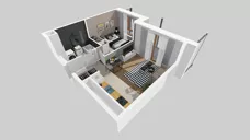 2 pokoje, mieszkanie 37,09 m², piętro 1, oferta nr F/7, Apartamenty Literacka bud. E i F, Warszawa, Bielany, Piaski, ul. Literacka