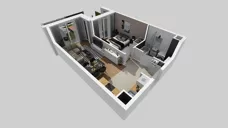 2 pokoje, mieszkanie 42,50 m², parter, oferta nr A/1, Osiedle Międzyleska 3, Wrocław, Tarnogaj, Krzyki, ul. Międzyleska