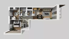 3 pokoje, mieszkanie 57,60 m², piętro 5, oferta nr B/87, Apartamenty Beethovena, Warszawa, Mokotów, Sielce, ul. Dziekońskiego 4