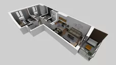 3 pokoje, mieszkanie 57,60 m², piętro 5, oferta nr B/87, Apartamenty Beethovena, Warszawa, Mokotów, Sielce, ul. Dziekońskiego 4