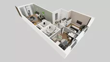 3 pokoje, mieszkanie 57,60 m², piętro 5, oferta nr B/87, Apartamenty Beethovena, Warszawa, Mokotów, Sielce, ul. Dziekońskiego 4