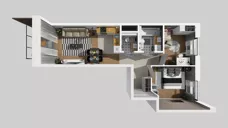 3 pokoje, mieszkanie 57,52 m², piętro 4, oferta nr B/108, Apartamenty Beethovena, Warszawa, Mokotów, Sielce, ul. Dziekońskiego 4