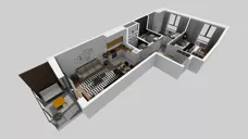 3 pokoje, mieszkanie 57,52 m², piętro 4, oferta nr B/108, Apartamenty Beethovena, Warszawa, Mokotów, Sielce, ul. Dziekońskiego 4