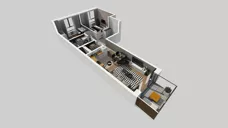 3 pokoje, mieszkanie 57,52 m², piętro 4, oferta nr B/108, Apartamenty Beethovena, Warszawa, Mokotów, Sielce, ul. Dziekońskiego 4