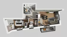 3 pokoje, mieszkanie 63,82 m², piętro 1, oferta nr A/7, Apartamenty nad Oławką, Wrocław, Przedmieście Oławskie, Krzyki, ul. Krakowska 98