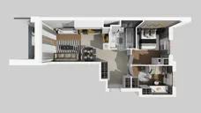 3 pokoje, mieszkanie 51,95 m², piętro 1, oferta nr E/57, Apartamenty Literacka bud. E i F, Warszawa, Bielany, Piaski, ul. Literacka