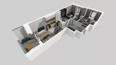 3 pokoje, mieszkanie 51,95 m², piętro 1, oferta nr E/57, Apartamenty Literacka bud. E i F, Warszawa, Bielany, Piaski, ul. Literacka