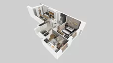 3 pokoje, mieszkanie 51,95 m², piętro 1, oferta nr E/57, Apartamenty Literacka bud. E i F, Warszawa, Bielany, Piaski, ul. Literacka