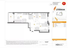 3 pokoje, mieszkanie 52,03 m², piętro 2, oferta nr E/61, Apartamenty Literacka bud. E i F, Warszawa, Bielany, Piaski, ul. Literacka