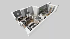 3 pokoje, mieszkanie 52,03 m², piętro 2, oferta nr E/61, Apartamenty Literacka bud. E i F, Warszawa, Bielany, Piaski, ul. Literacka