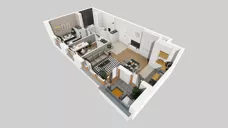 3 pokoje, mieszkanie 58,28 m², piętro 1, oferta nr E/84, Apartamenty Literacka bud. E i F, Warszawa, Bielany, Piaski, ul. Literacka