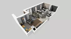 3 pokoje, mieszkanie 58,58 m², piętro 2, oferta nr E/91, Apartamenty Literacka bud. E i F, Warszawa, Bielany, Piaski, ul. Literacka