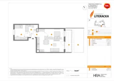 3 pokoje, mieszkanie 58,29 m², parter, oferta nr E/120, Apartamenty Literacka bud. E i F, Warszawa, Bielany, Piaski, ul. Literacka