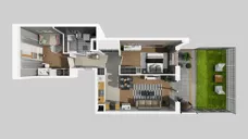 3 pokoje, mieszkanie 58,29 m², parter, oferta nr E/120, Apartamenty Literacka bud. E i F, Warszawa, Bielany, Piaski, ul. Literacka