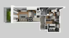 3 pokoje, mieszkanie 55,00 m², piętro 1, oferta nr E/182, Apartamenty Literacka bud. E i F, Warszawa, Bielany, Piaski, ul. Literacka