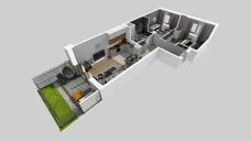 3 pokoje, mieszkanie 55,00 m², piętro 1, oferta nr E/182, Apartamenty Literacka bud. E i F, Warszawa, Bielany, Piaski, ul. Literacka
