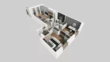 3 pokoje, mieszkanie 55,00 m², piętro 1, oferta nr E/182, Apartamenty Literacka bud. E i F, Warszawa, Bielany, Piaski, ul. Literacka