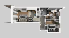 3 pokoje, mieszkanie 59,76 m², piętro 1, oferta nr E/154, Apartamenty Literacka bud. E i F, Warszawa, Bielany, Piaski, ul. Literacka