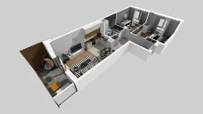 3 pokoje, mieszkanie 59,76 m², piętro 1, oferta nr E/154, Apartamenty Literacka bud. E i F, Warszawa, Bielany, Piaski, ul. Literacka