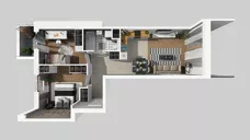 3 pokoje, mieszkanie 59,76 m², piętro 2, oferta nr E/155, Apartamenty Literacka bud. E i F, Warszawa, Bielany, Piaski, ul. Literacka