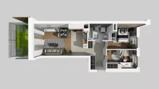 3 pokoje, mieszkanie 51,56 m², piętro 1, oferta nr F/5, Apartamenty Literacka bud. E i F, Warszawa, Bielany, Piaski, ul. Literacka