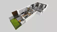 3 pokoje, mieszkanie 51,56 m², piętro 1, oferta nr F/5, Apartamenty Literacka bud. E i F, Warszawa, Bielany, Piaski, ul. Literacka