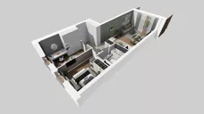 3 pokoje, mieszkanie 51,56 m², piętro 1, oferta nr F/5, Apartamenty Literacka bud. E i F, Warszawa, Bielany, Piaski, ul. Literacka