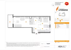 3 pokoje, mieszkanie 55,00 m², piętro 3, oferta nr E/190, Apartamenty Literacka bud. E i F, Warszawa, Bielany, Piaski, ul. Literacka