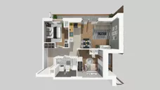 3 pokoje, mieszkanie 51,56 m², piętro 1, oferta nr F/5, Apartamenty Literacka bud. E i F, Warszawa, Bielany, Piaski, ul. Literacka