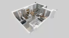 3 pokoje, mieszkanie 51,56 m², piętro 1, oferta nr F/5, Apartamenty Literacka bud. E i F, Warszawa, Bielany, Piaski, ul. Literacka