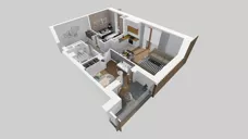 3 pokoje, mieszkanie 51,56 m², piętro 1, oferta nr F/5, Apartamenty Literacka bud. E i F, Warszawa, Bielany, Piaski, ul. Literacka
