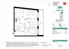 3 pokoje, mieszkanie 53,52 m², piętro 1, oferta nr A/12, Osiedle Międzyleska 3, Wrocław, Tarnogaj, Krzyki, ul. Międzyleska