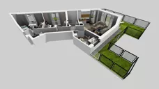 4 pokoje, mieszkanie 61,92 m², parter, oferta nr A/59, Apartamenty nad Oławką, Wrocław, Przedmieście Oławskie, Krzyki, ul. Krakowska 98