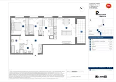 4 pokoje, mieszkanie 72,48 m², piętro 2, oferta nr D/66, Przystanek Prądnik, Kraków, Prądnik Biały, Górka Narodowa, ul. ks. Józefa Meiera 70