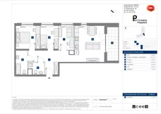 4 pokoje, mieszkanie 72,48 m², piętro 3, oferta nr D/71, Przystanek Prądnik, Kraków, Prądnik Biały, Górka Narodowa, ul. ks. Józefa Meiera 70