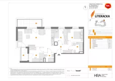 4 pokoje, mieszkanie 78,27 m², piętro 1, oferta nr E/9, Apartamenty Literacka bud. E i F, Warszawa, Bielany, Piaski, ul. Literacka